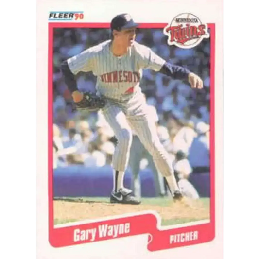 1990 Fleer #387 Gary Wayne NM-MT Minnesota Twins Baseball Card - Baseball Card Single
