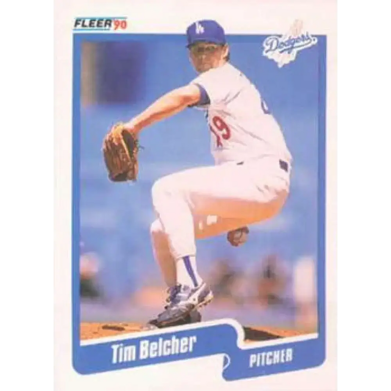 1990 Fleer #389 Tim Belcher NM-MT Los Angeles Dodgers Baseball Card - Baseball Card Single