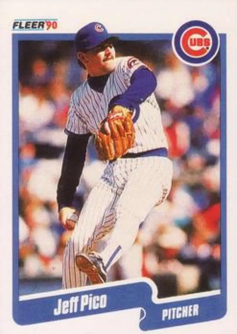 1990 Fleer #39 Jeff Pico NM-MT Chicago Cubs Baseball Card - Baseball Card Single