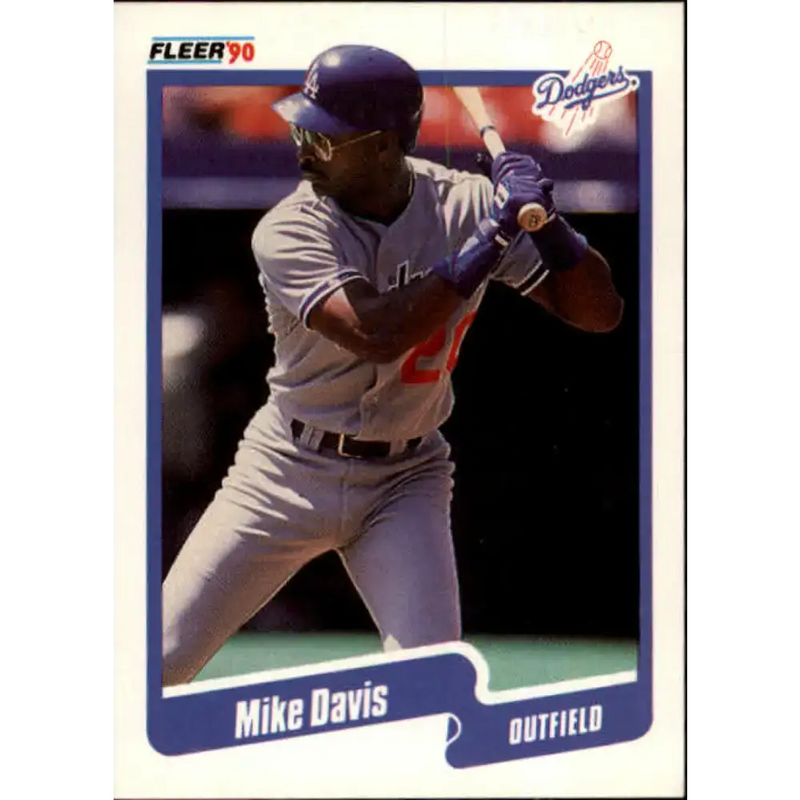 1990 Fleer #391 Mike Davis NM-MT Los Angeles Dodgers Baseball Card - Baseball Card Single