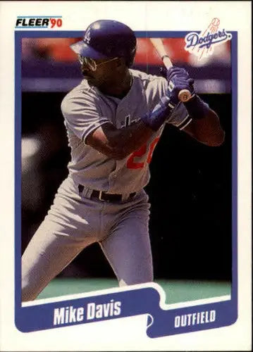 1990 Fleer #391 Mike Davis NM Near Mint Dodgers ID:13267 - Baseball Card Single