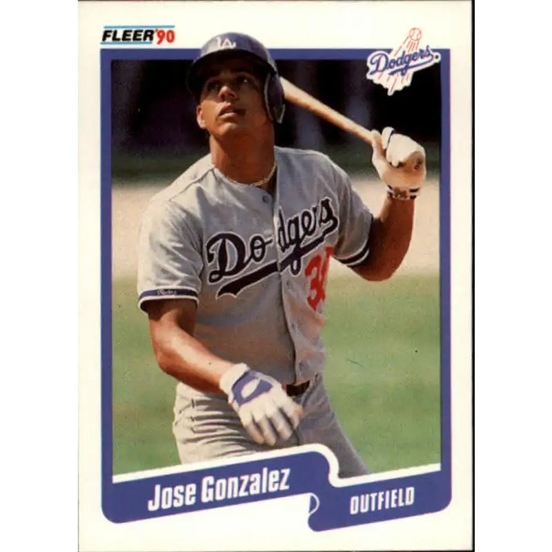 1990 Fleer #394 Jose Gonzalez NM-MT Los Angeles Dodgers Baseball Card - Baseball Card Single