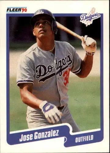 1990 Fleer #394 Jose Gonzalez NM Near Mint Dodgers ID:13195 - Baseball Card Single