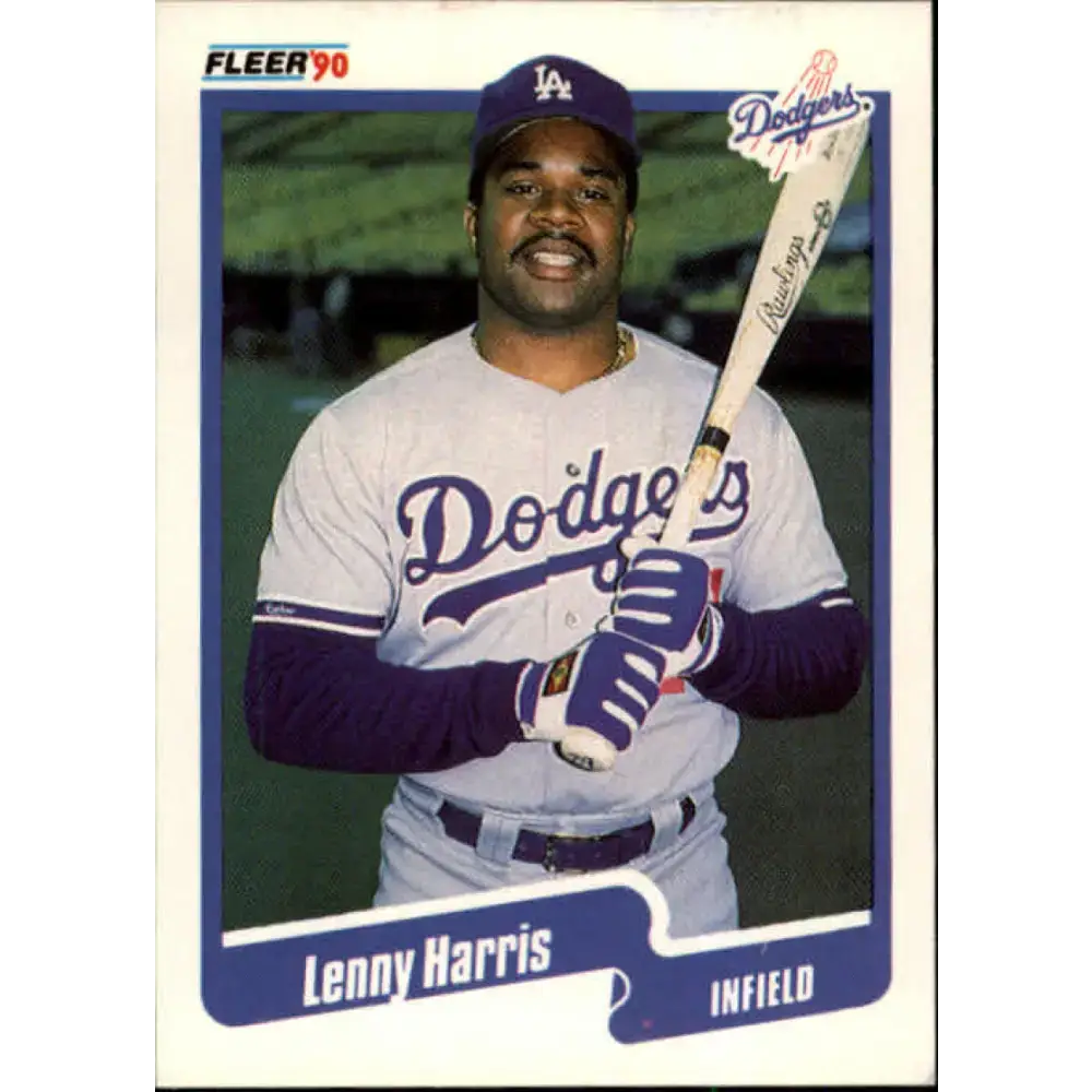 1990 Fleer #397 Lenny Harris NM-MT Los Angeles Dodgers Baseball Card - Baseball Card Single