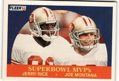 1990 Fleer #397 Superbowl MVP’s (Jerry Rice / Joe Montana) - Football Card Single
