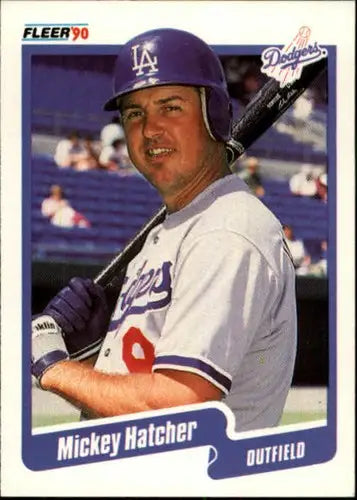 1990 Fleer #398 Mickey Hatcher NM Near Mint Dodgers ID:13602 - Baseball Card Single