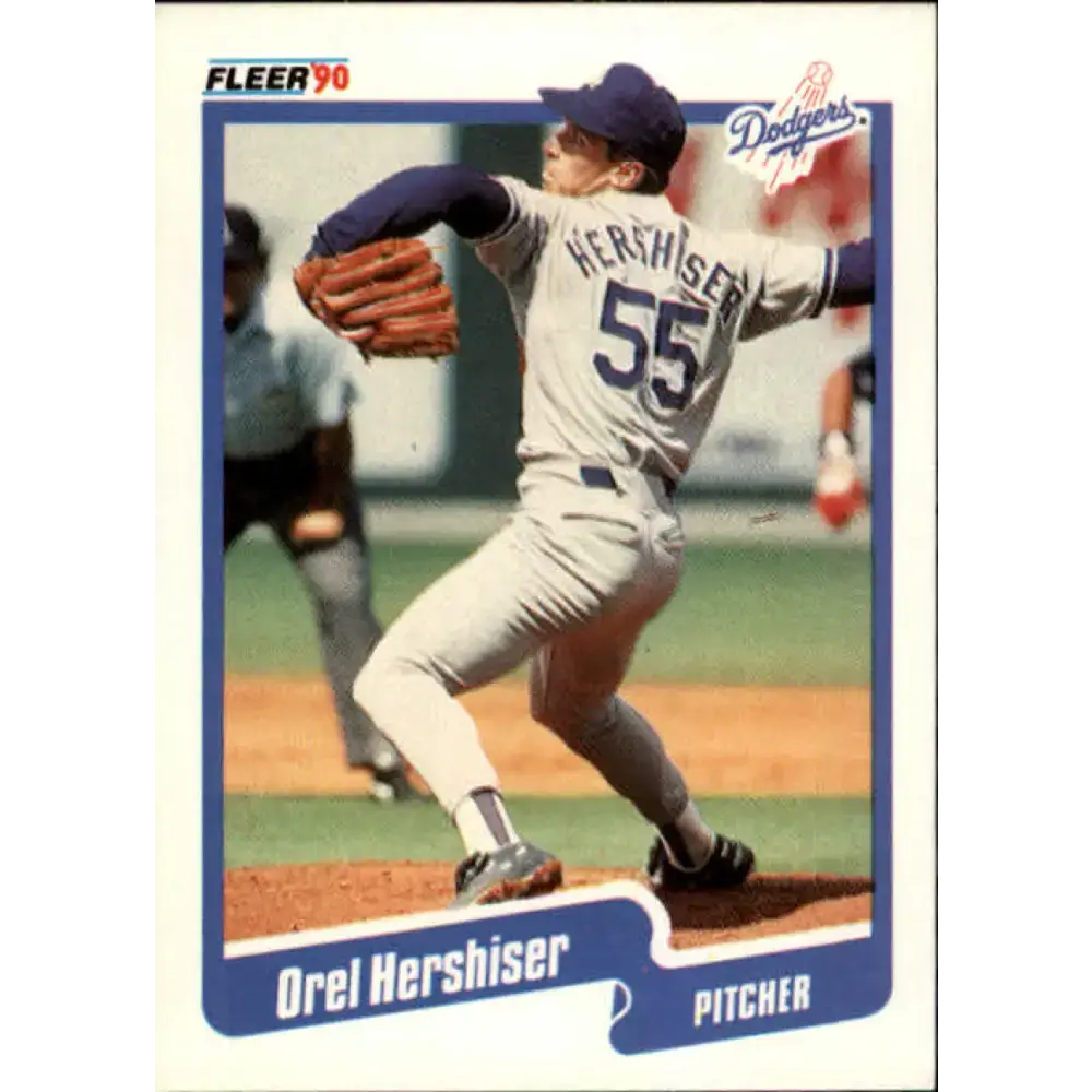 1990 Fleer #399 Orel Hershiser NM-MT Los Angeles Dodgers Baseball Card - Baseball Card Single