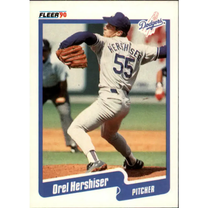 1990 Fleer #399 Orel Hershiser NM-MT Los Angeles Dodgers Baseball Card - Baseball Card Single