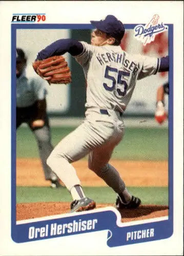 1990 Fleer #399 Orel Hershiser NM Near Mint Dodgers ID:13613 - Baseball Card Single