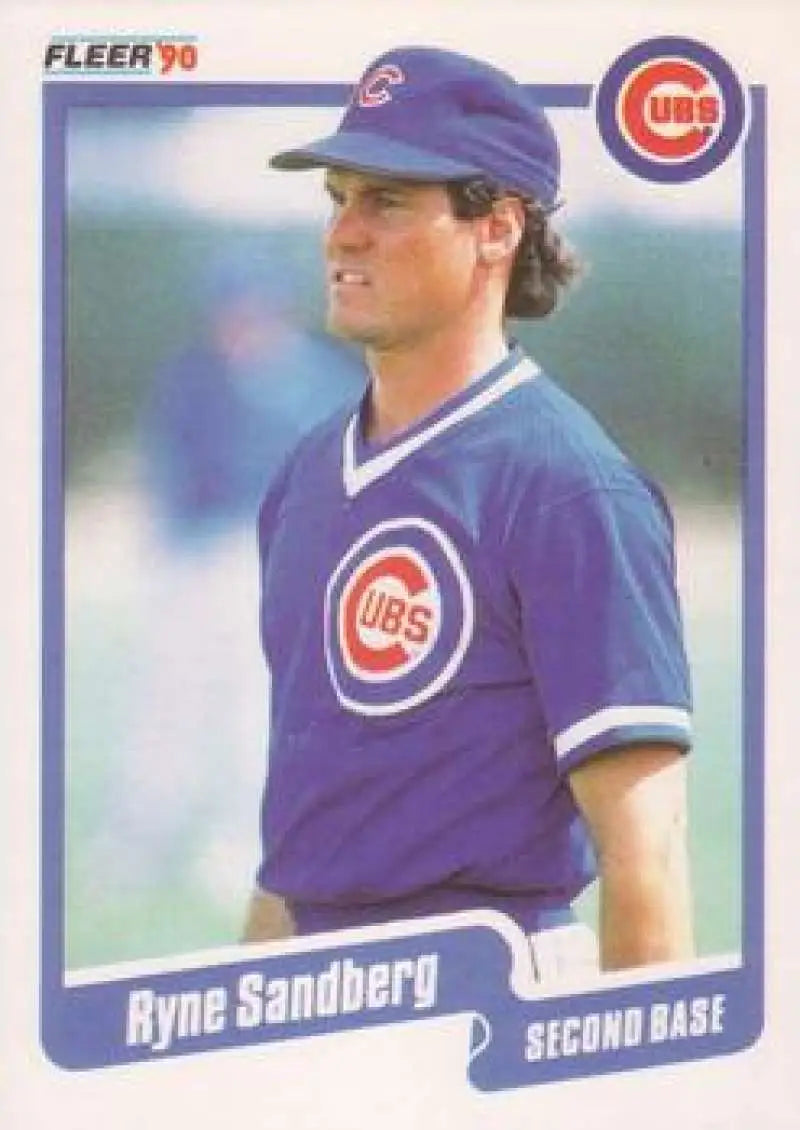 1990 Fleer #40 Ryne Sandberg NM-MT Chicago Cubs Baseball Card - Baseball Card Single