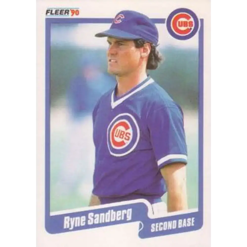 1990 Fleer #40 Ryne Sandberg NM-MT Chicago Cubs Baseball Card - Baseball Card Single