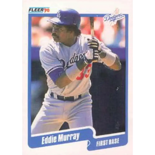 1990 Fleer #404 Eddie Murray NM-MT Los Angeles Dodgers Baseball Card - Baseball Card Single