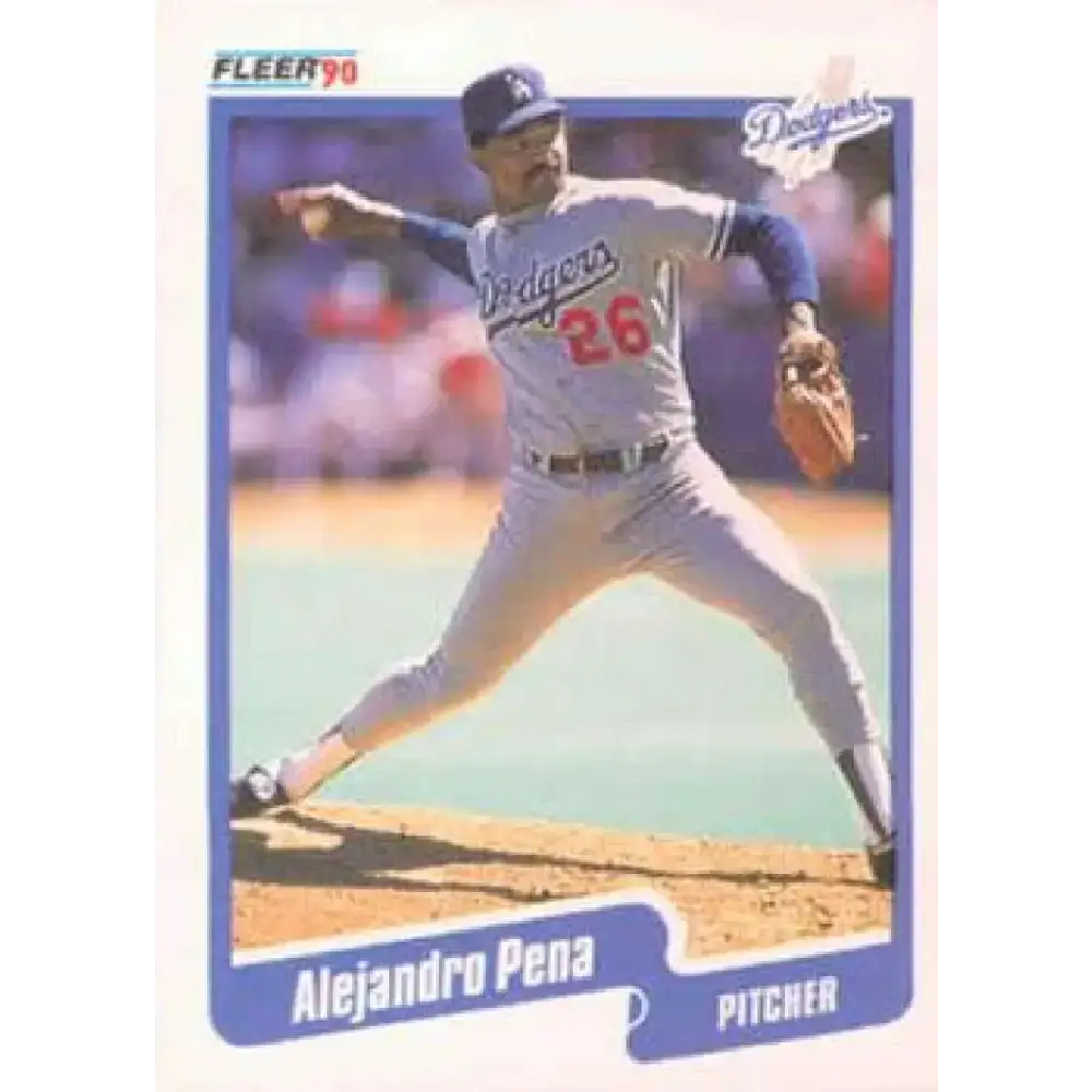 1990 Fleer #405 Alejandro Pena NM-MT Los Angeles Dodgers Baseball Card - Baseball Card Single