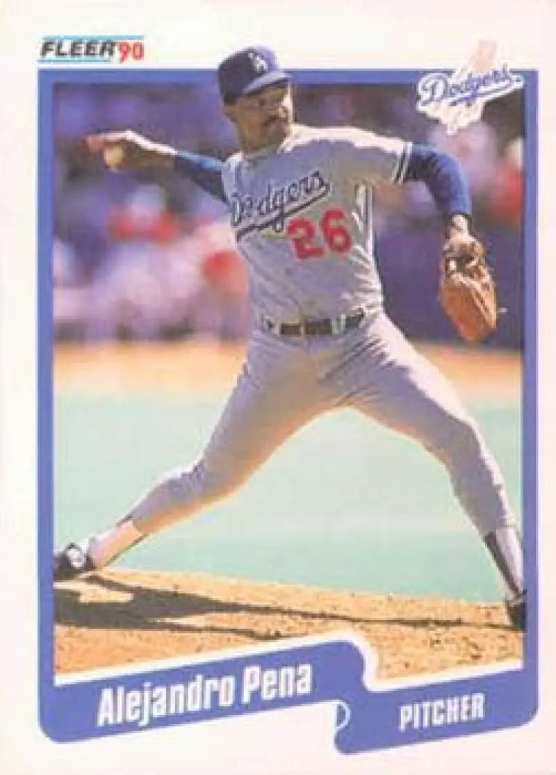 1990 Fleer #405 Alejandro Pena NM-MT Los Angeles Dodgers Baseball Card - Baseball Card Single