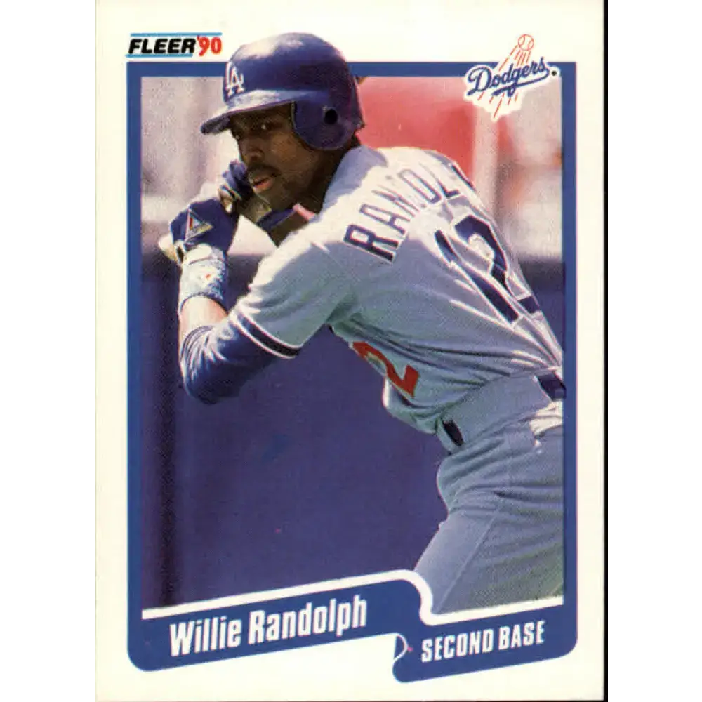 1990 Fleer #406 Willie Randolph NM-MT Los Angeles Dodgers Baseball Card - Baseball Card Single