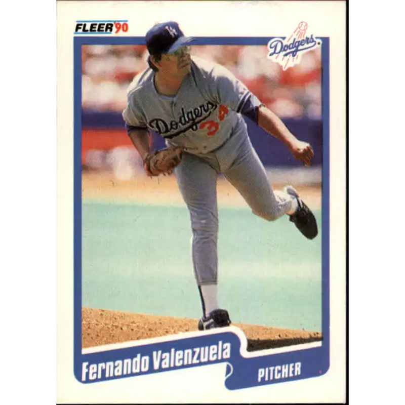 1990 Fleer #409 Fernando Valenzuela NM-MT Los Angeles Dodgers Baseball Card - Baseball Card Single