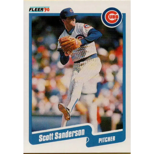 1990 Fleer #41 Scott Sanderson NM-MT Chicago Cubs Baseball Card - Baseball Card Single