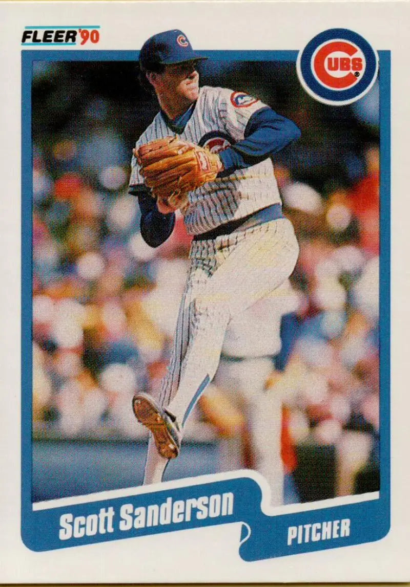 1990 Fleer #41 Scott Sanderson NM-MT Chicago Cubs Baseball Card - Baseball Card Single