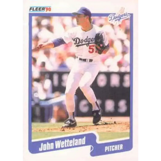 1990 Fleer #411 John Wetteland NM-MT Los Angeles Dodgers Baseball Card - Baseball Card Single