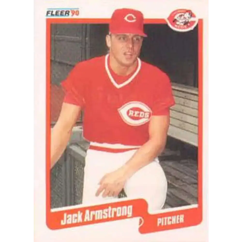 1990 Fleer #412 Jack Armstrong NM-MT Cincinnati Reds Baseball Card - Baseball Card Single