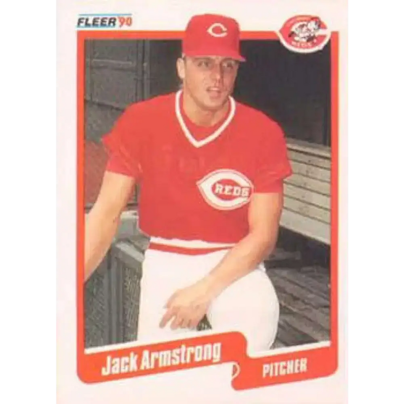 1990 Fleer #412 Jack Armstrong NM-MT Cincinnati Reds Baseball Card - Baseball Card Single