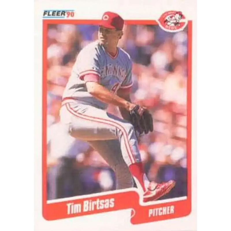 1990 Fleer #414 Tim Birtsas NM-MT Cincinnati Reds Baseball Card - Baseball Card Single