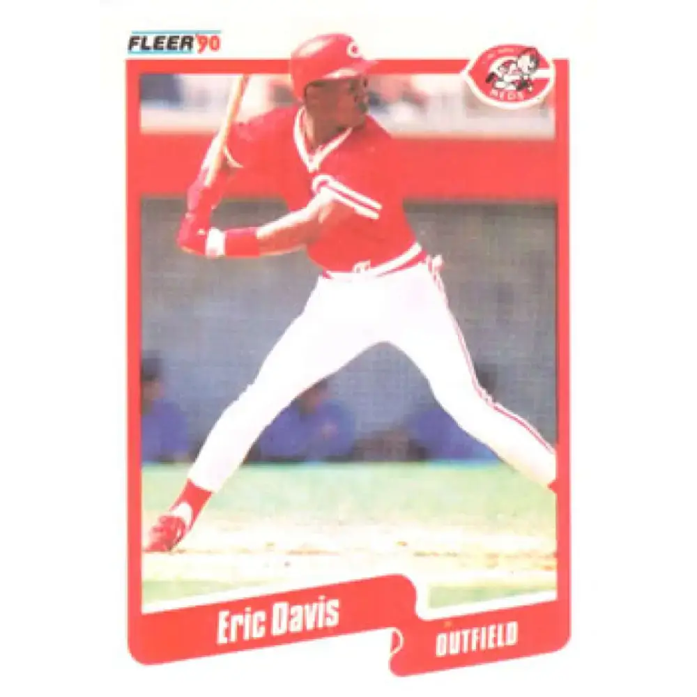 1990 Fleer #417 Eric Davis NM-MT Cincinnati Reds Baseball Card - Baseball Card Single