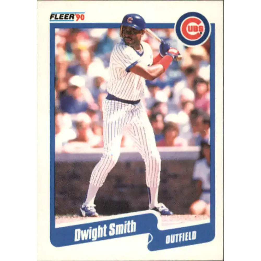 1990 Fleer #42 Dwight Smith NM-MT Chicago Cubs Baseball Card - Baseball Card Single