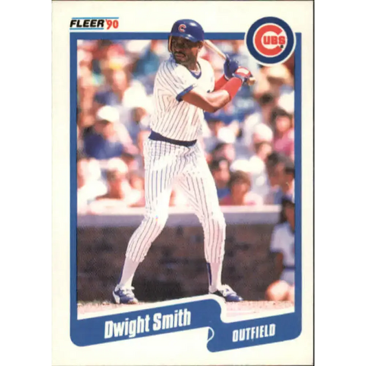 1990 Fleer #42 Dwight Smith NM-MT Chicago Cubs Baseball Card - Baseball Card Single
