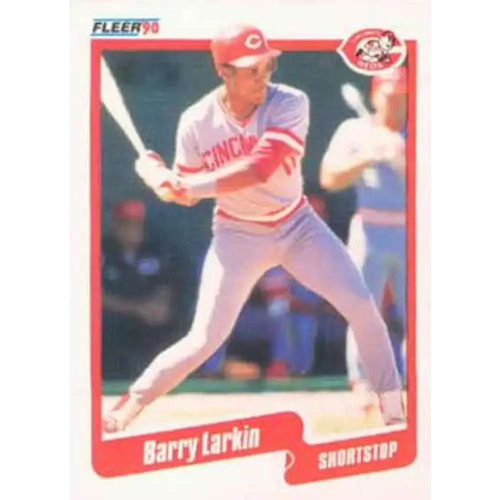1990 Fleer #423 Barry Larkin NM-MT Cincinnati Reds Baseball Card - Baseball Card Single