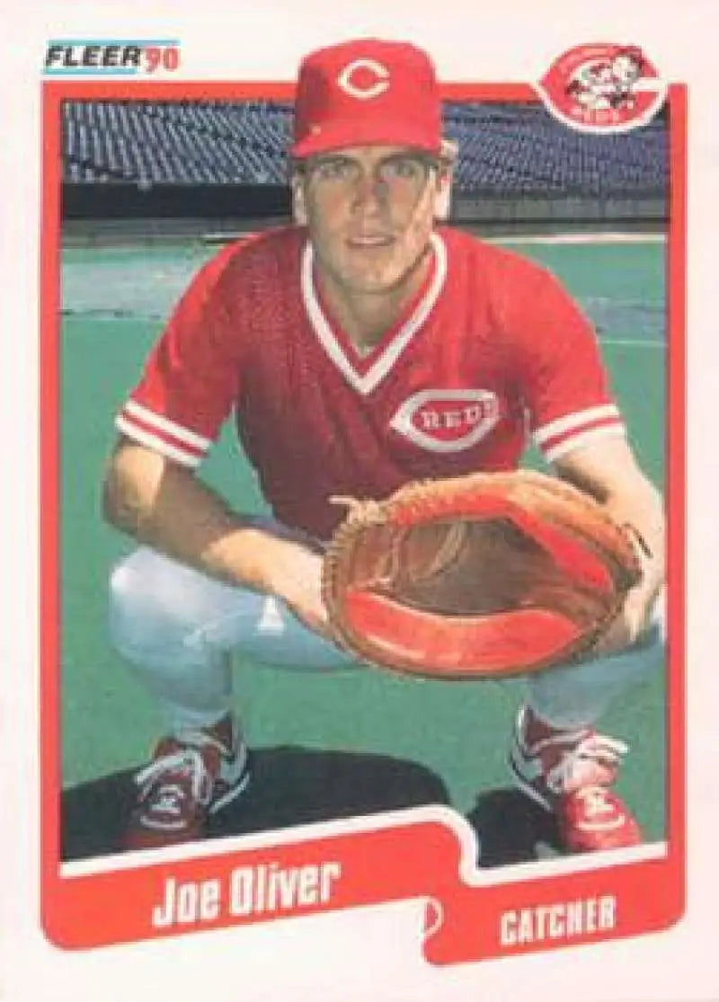 1990 Fleer #426 Joe Oliver NM-MT Cincinnati Reds Baseball Card - Baseball Card Single