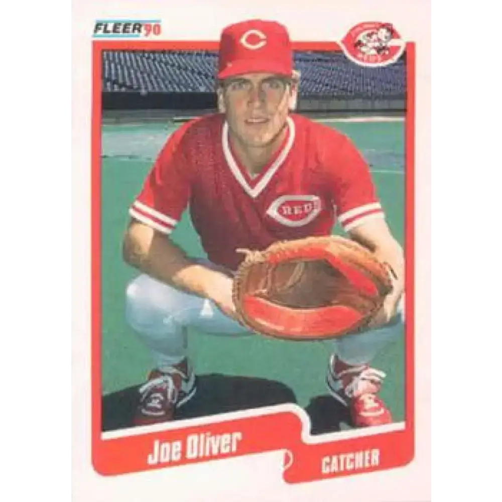 1990 Fleer #426 Joe Oliver NM-MT Cincinnati Reds Baseball Card - Baseball Card Single