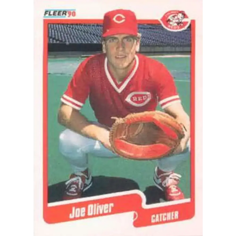 1990 Fleer #426 Joe Oliver NM-MT Cincinnati Reds Baseball Card - Baseball Card Single
