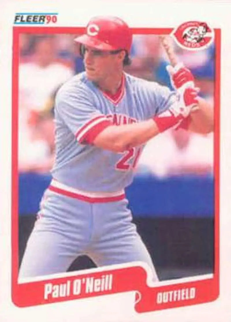 1990 Fleer #427 Paul O’Neill NM-MT Cincinnati Reds Baseball Card - Baseball Card Single