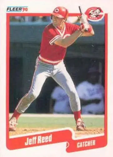 1990 Fleer #429 Jeff Reed NM-MT Reds - Baseball Card Single