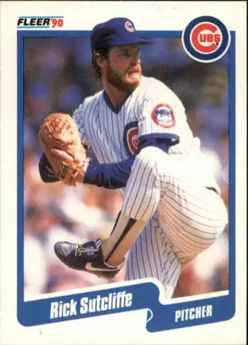 Original gloss 1990 Fleer Rick Sutcliffe baseball card from Simply Sandoval sports cards collection