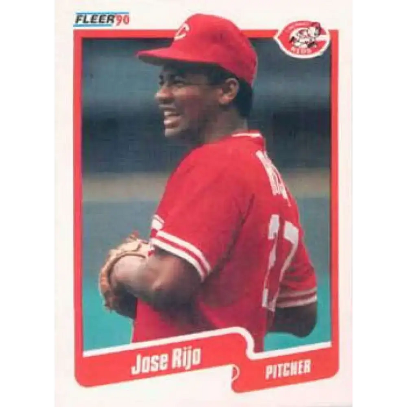 1990 Fleer #430 Jose Rijo NM-MT Cincinnati Reds Baseball Card - Baseball Card Single