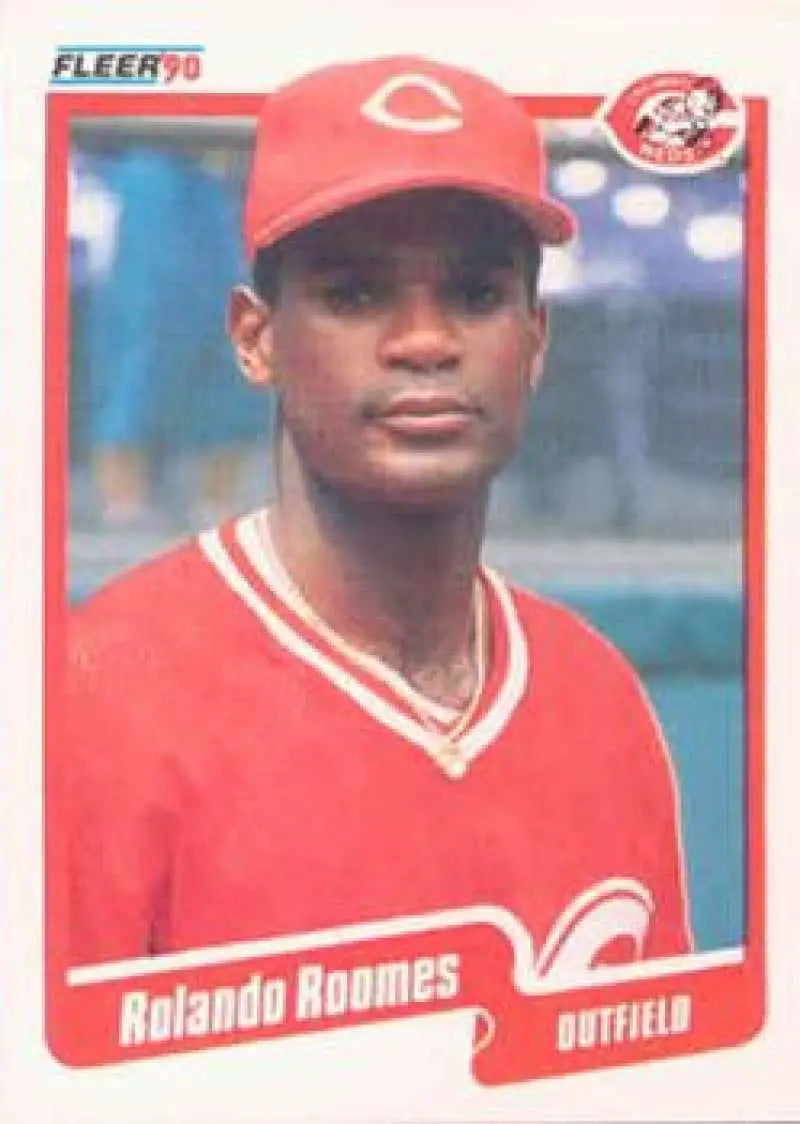 1990 Fleer #432 Rolando Roomes NM-MT Cincinnati Reds Baseball Card - Baseball Card Single