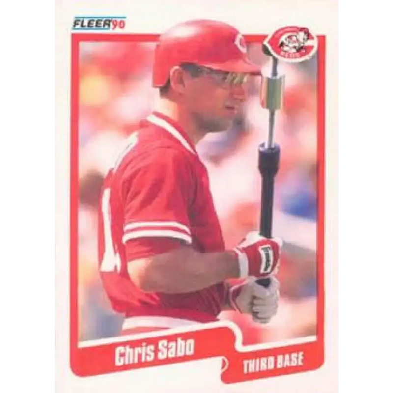 1990 Fleer #433 Chris Sabo NM-MT Cincinnati Reds Baseball Card - Baseball Card Single