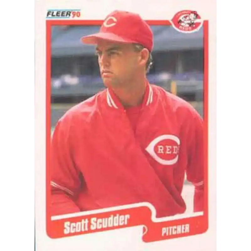 1990 Fleer #434 Scott Scudder NM-MT Cincinnati Reds Baseball Card - Baseball Card Single