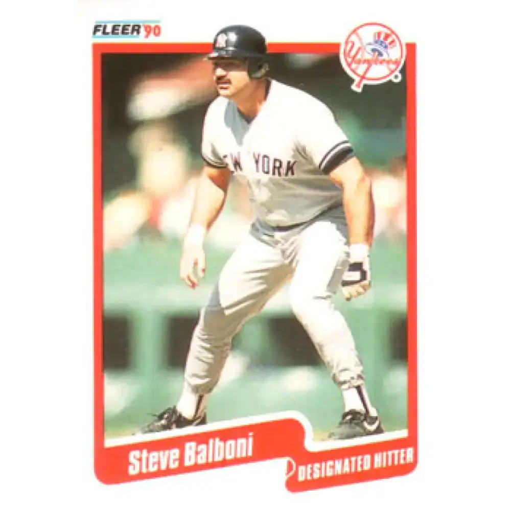 1990 Fleer #436 Steve Balboni NM-MT New York Yankees Baseball Card - Baseball Card Single