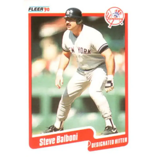 1990 Fleer #436 Steve Balboni NM-MT New York Yankees Baseball Card - Baseball Card Single