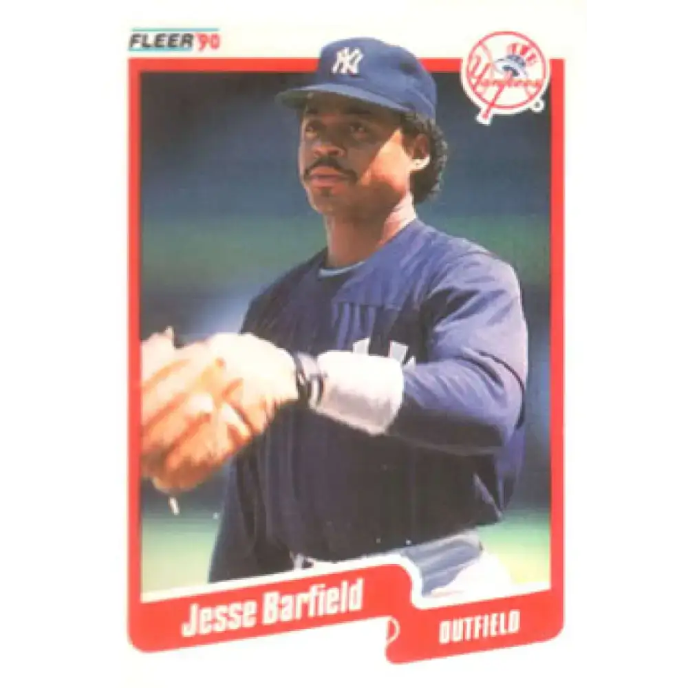1990 Fleer #437 Jesse Barfield NM-MT New York Yankees Baseball Card - Baseball Card Single