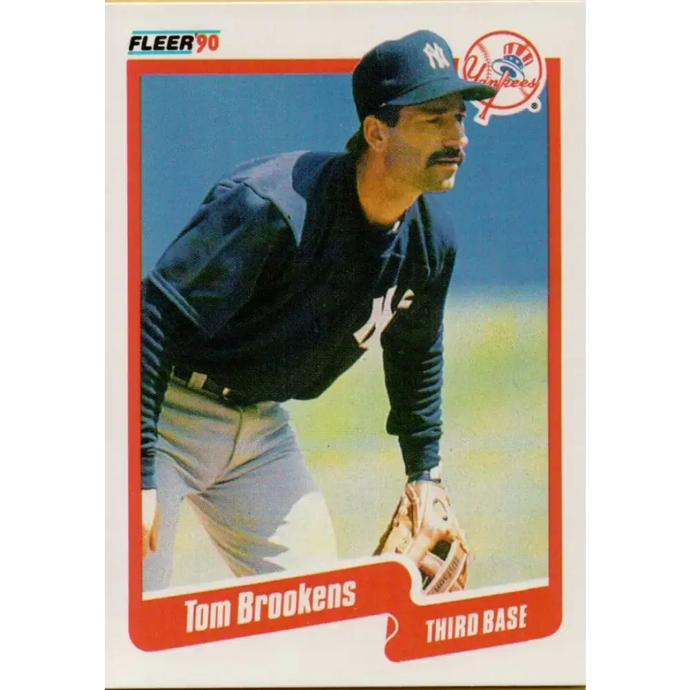1990 Fleer #439 Tom Brookens NM-MT New York Yankees Baseball Card - Baseball Card Single