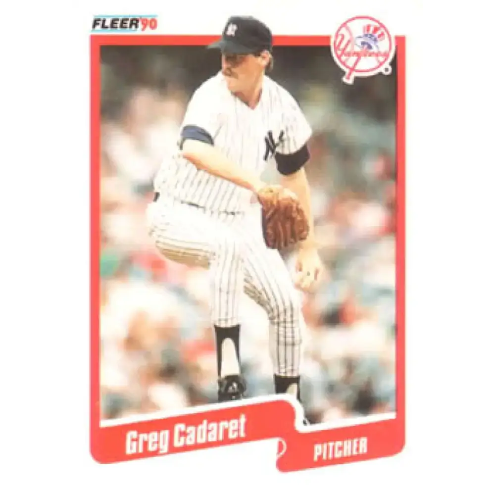 1990 Fleer #440 Greg Cadaret NM-MT New York Yankees Baseball Card - Baseball Card Single
