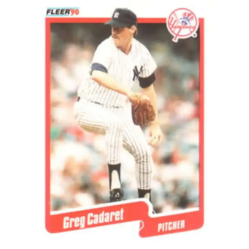 1990 Fleer #440 Greg Cadaret NM-MT New York Yankees Baseball Card - Baseball Card Single