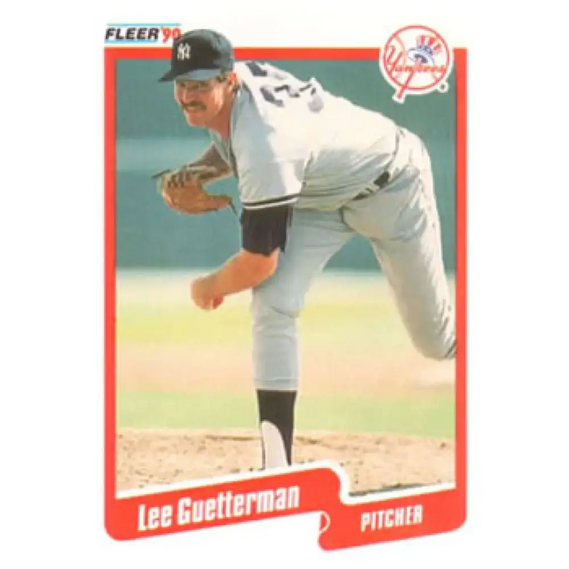 1990 Fleer #443 Lee Guetterman NM-MT New York Yankees Baseball Card - Baseball Card Single