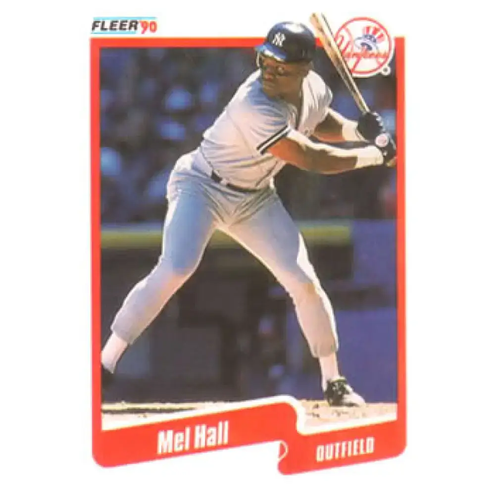 1990 Fleer #444 Mel Hall NM-MT New York Yankees Baseball Card - Baseball Card Single