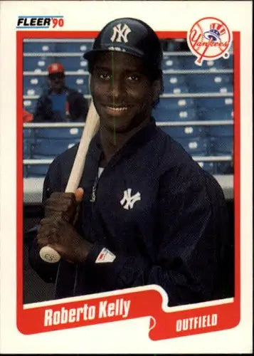 1990 Fleer #446 Roberto Kelly NM-MT Yankees - Baseball Card Single
