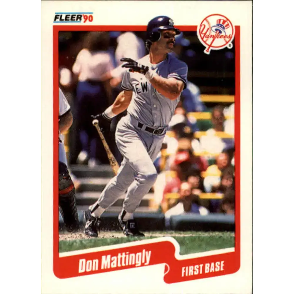 1990 Fleer #447 Don Mattingly NM-MT New York Yankees Baseball Card - Baseball Card Single